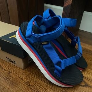 Teva Women's Blue and Pink Sandals